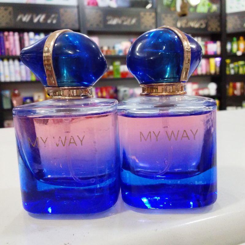 عطر صغير ماي واي زجاج زرقاء 30مل