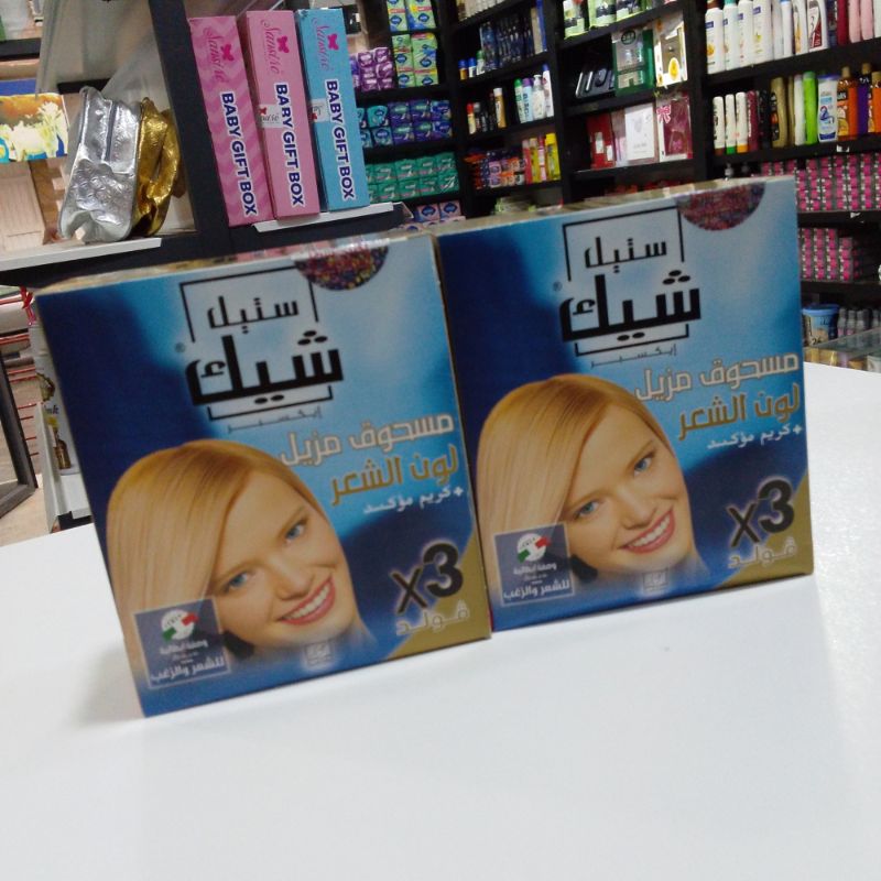 صبغة شعر شيك مسحوق مزيل x3