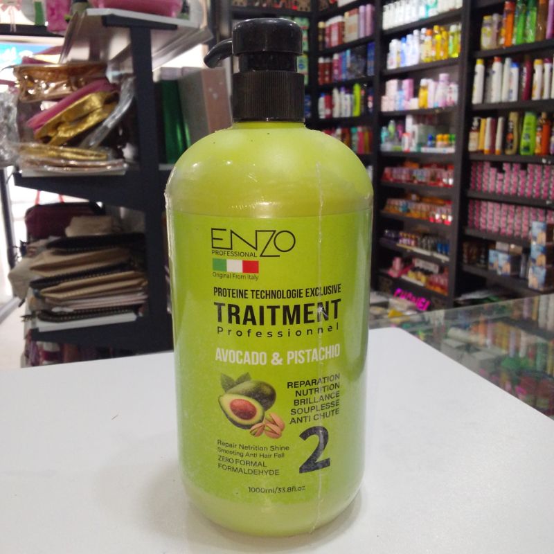 بروتين مستحضر العناية بالشعر Enzo Professional أفوكادو وبستاشيو رقم 2 (1000ml)